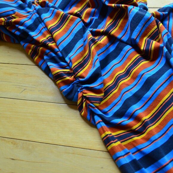 Patagonia Hatty Stripe Kamala Cowl Neck Dress Size L - Picture 8 of 13